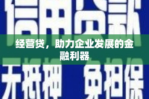 扶绥经营贷，助力企业发展的金融利器