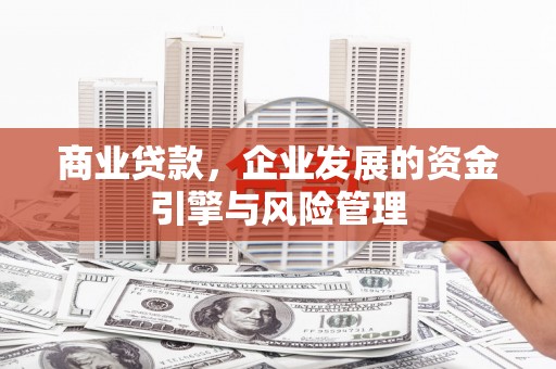 扶绥商业贷款，企业发展的资金引擎与风险管理