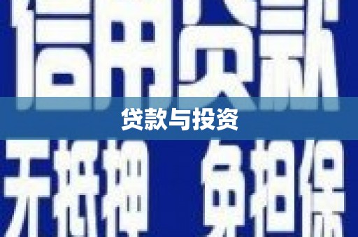 扶绥贷款与投资