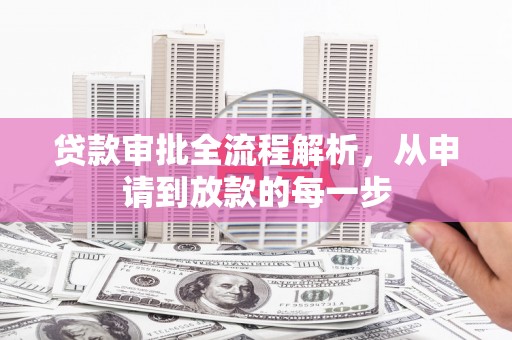 扶绥贷款审批全流程解析，从申请到放款的每一步