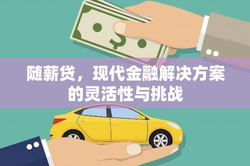 扶绥随薪贷，现代金融解决方案的灵活性与挑战
