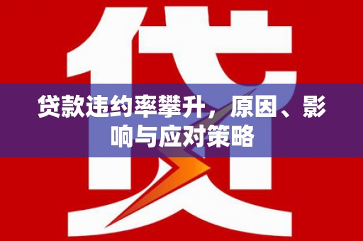 扶绥贷款违约率攀升，原因、影响与应对策略