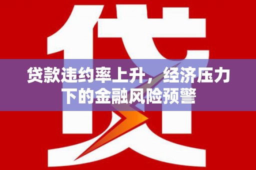 扶绥贷款违约率上升，经济压力下的金融风险预警