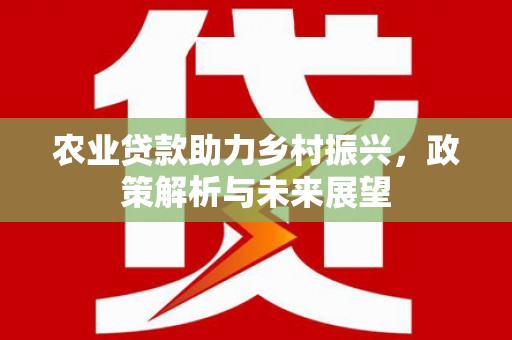 扶绥农业贷款助力乡村振兴，政策解析与未来展望