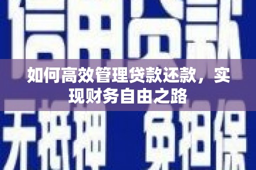 扶绥如何高效管理贷款还款，实现财务自由之路