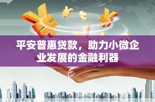 扶绥平安普惠贷款，助力小微企业发展的金融利器