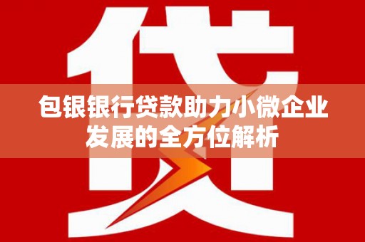 扶绥包银银行贷款助力小微企业发展的全方位解析