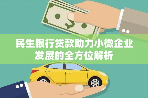 扶绥民生银行贷款助力小微企业发展的全方位解析