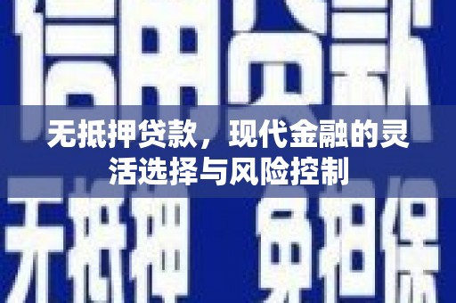扶绥无抵押贷款，现代金融的灵活选择与风险控制