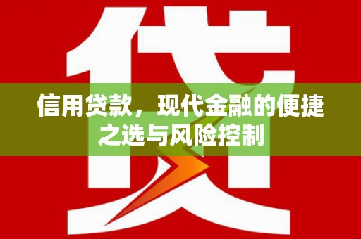 扶绥信用贷款，现代金融的便捷之选与风险控制