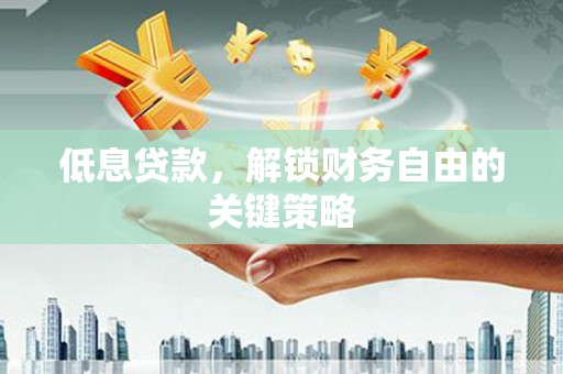 扶绥低息贷款，解锁财务自由的关键策略
