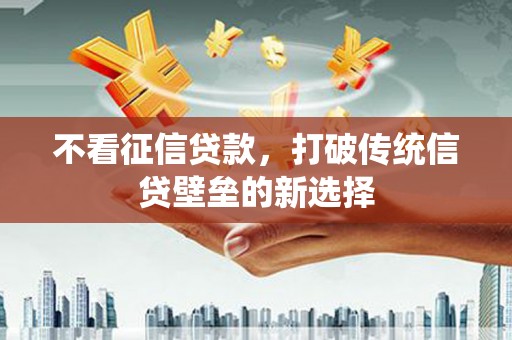 扶绥不看征信贷款，打破传统信贷壁垒的新选择