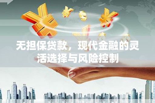 扶绥无担保贷款，现代金融的灵活选择与风险控制