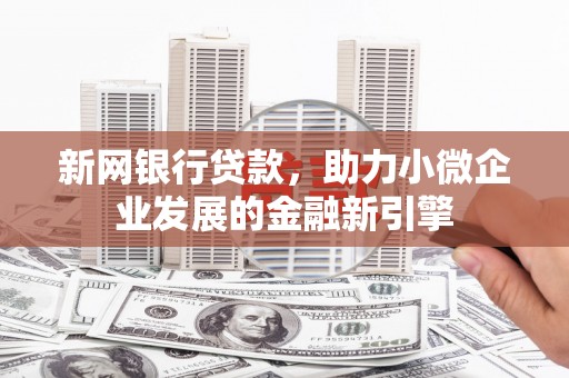 扶绥新网银行贷款，助力小微企业发展的金融新引擎