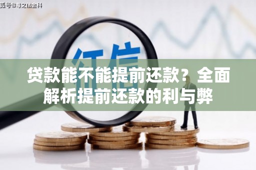 扶绥贷款能不能提前还款？全面解析提前还款的利与弊
