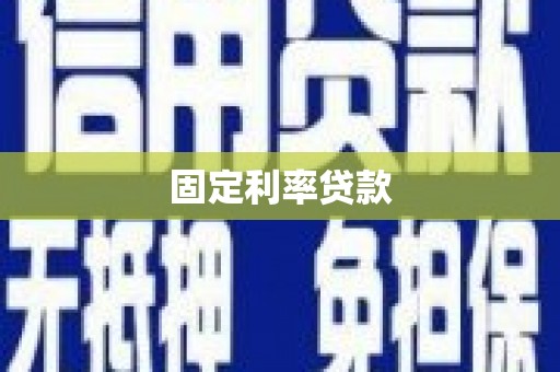 扶绥固定利率贷款