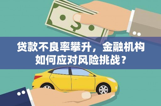 扶绥贷款不良率攀升，金融机构如何应对风险挑战？