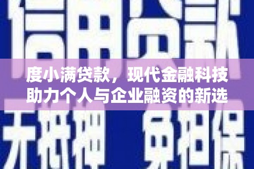 扶绥度小满贷款，现代金融科技助力个人与企业融资的新选择