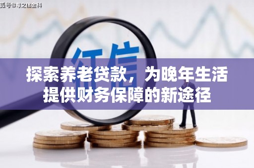 扶绥探索养老贷款，为晚年生活提供财务保障的新途径