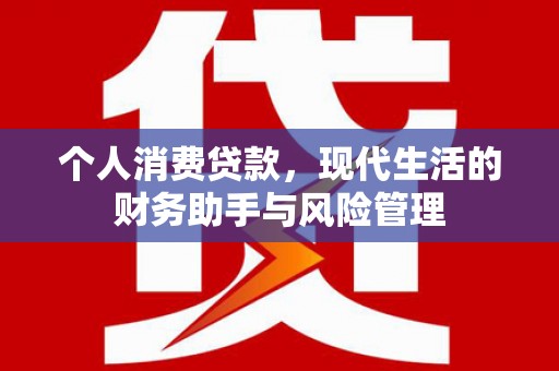 扶绥个人消费贷款，现代生活的财务助手与风险管理