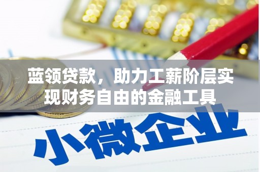 扶绥蓝领贷款，助力工薪阶层实现财务自由的金融工具