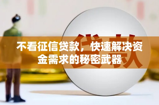 扶绥不看征信贷款，快速解决资金需求的秘密武器