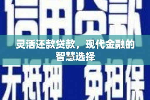 扶绥灵活还款贷款，现代金融的智慧选择