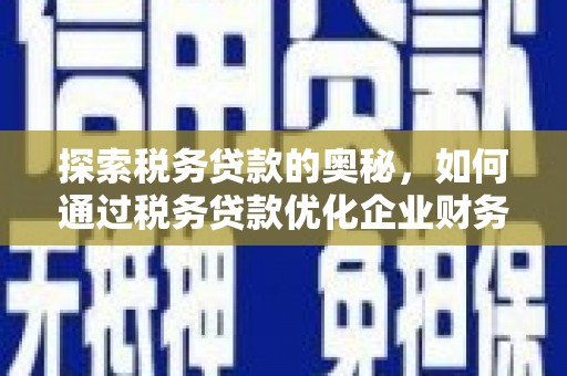 扶绥探索税务贷款的奥秘，如何通过税务贷款优化企业财务