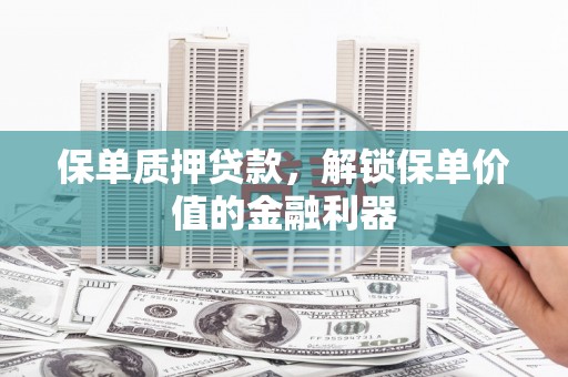 扶绥保单质押贷款，解锁保单价值的金融利器