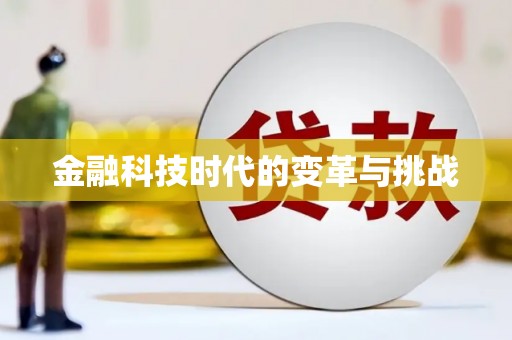 扶绥金融科技时代的变革与挑战