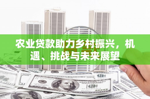 扶绥农业贷款助力乡村振兴，机遇、挑战与未来展望