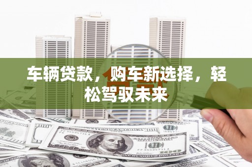 扶绥车辆贷款，购车新选择，轻松驾驭未来