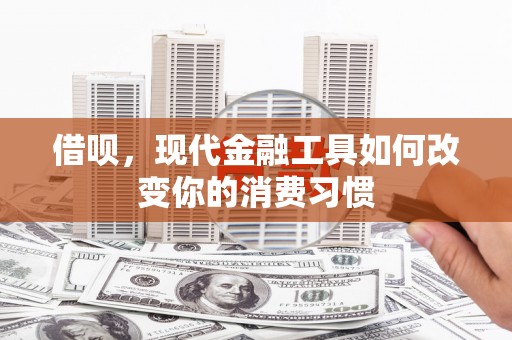 扶绥借呗，现代金融工具如何改变你的消费习惯