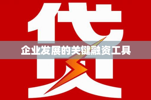 扶绥企业发展的关键融资工具