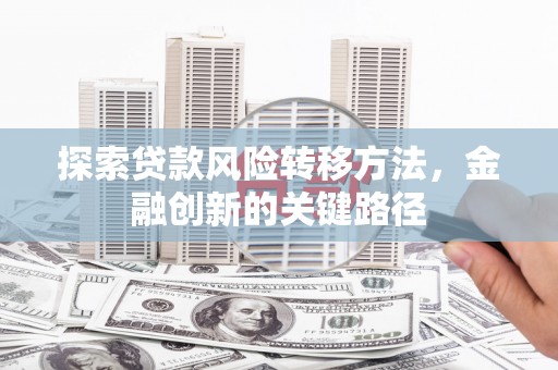扶绥探索贷款风险转移方法，金融创新的关键路径