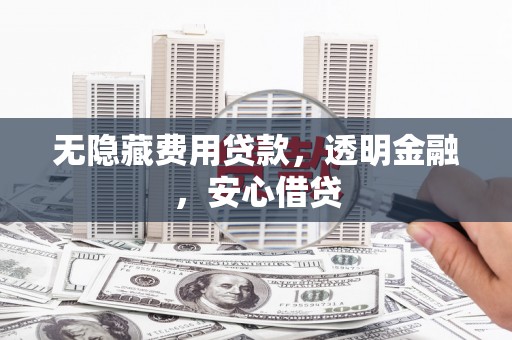 扶绥无隐藏费用贷款，透明金融，安心借贷