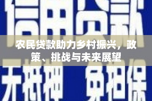 扶绥农民贷款助力乡村振兴，政策、挑战与未来展望