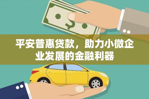 扶绥平安普惠贷款，助力小微企业发展的金融利器