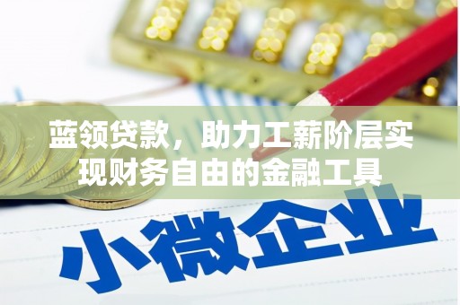 扶绥蓝领贷款，助力工薪阶层实现财务自由的金融工具