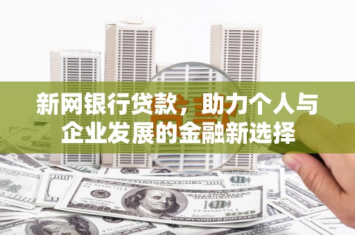 扶绥新网银行贷款，助力个人与企业发展的金融新选择