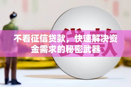 扶绥不看征信贷款，快速解决资金需求的秘密武器