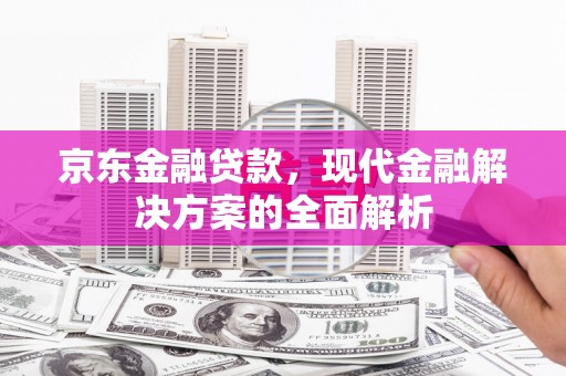 扶绥京东金融贷款，现代金融解决方案的全面解析
