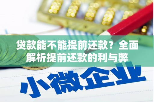 扶绥贷款能不能提前还款？全面解析提前还款的利与弊