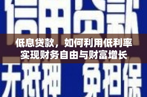 扶绥低息贷款，如何利用低利率实现财务自由与财富增长